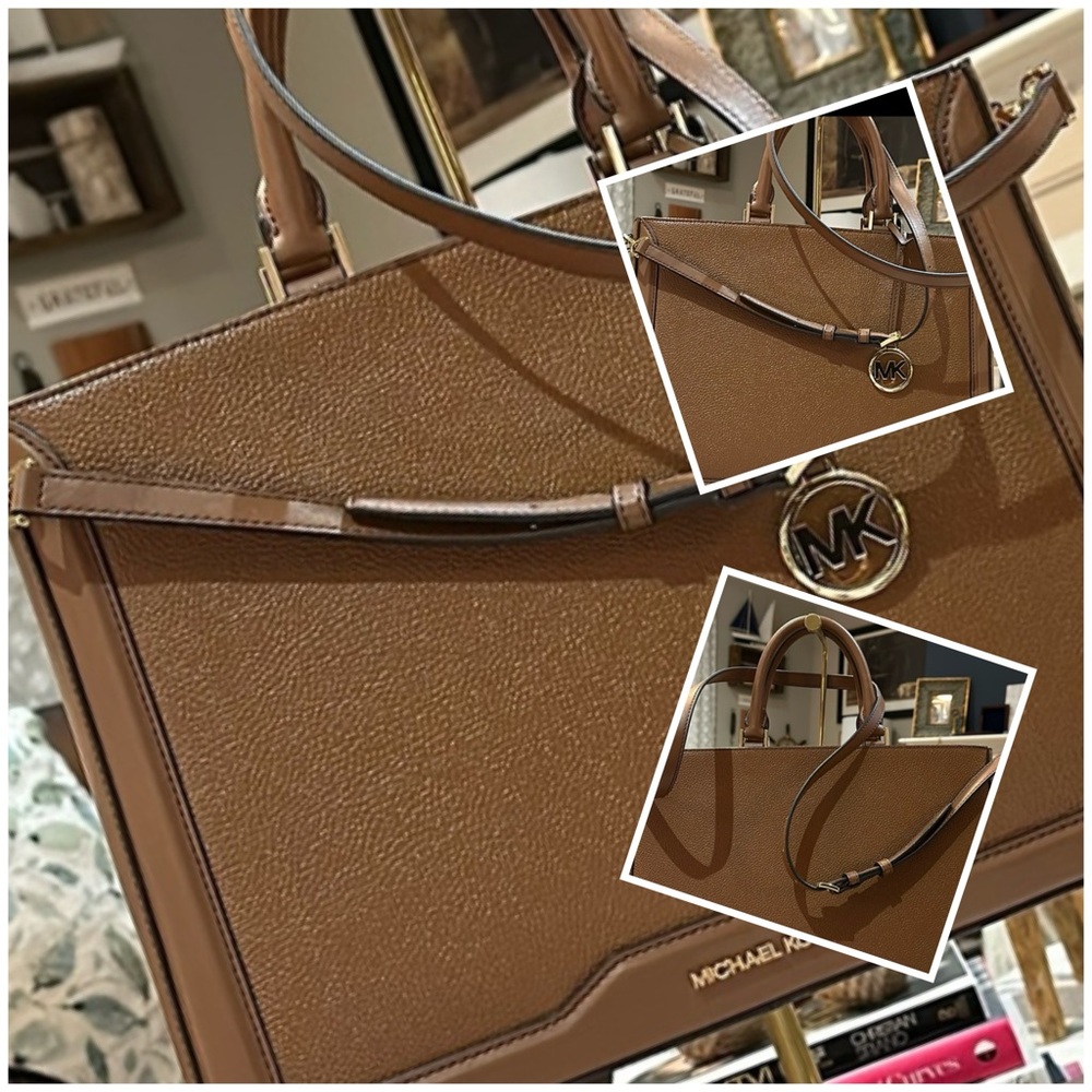 MICHAEL Michael Kors “Jessie” Large Tote Satchel in Luggage, EUC Like New!